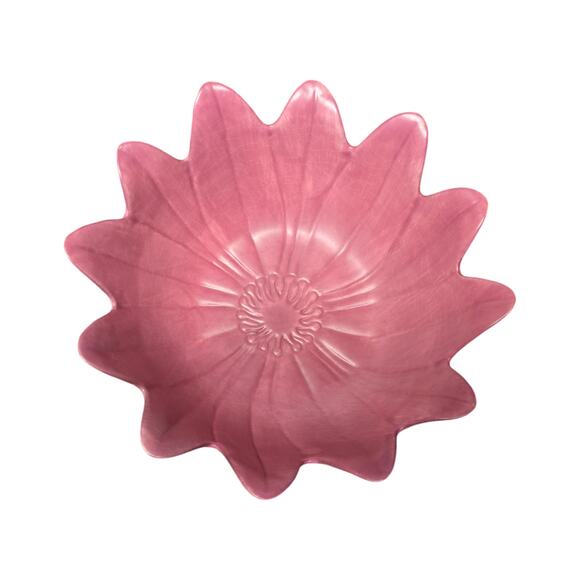 PartyLite Pink Asian Persuasion Lotus Flower Decorative Multi Use Bowl Floral - Picture 2 of 13